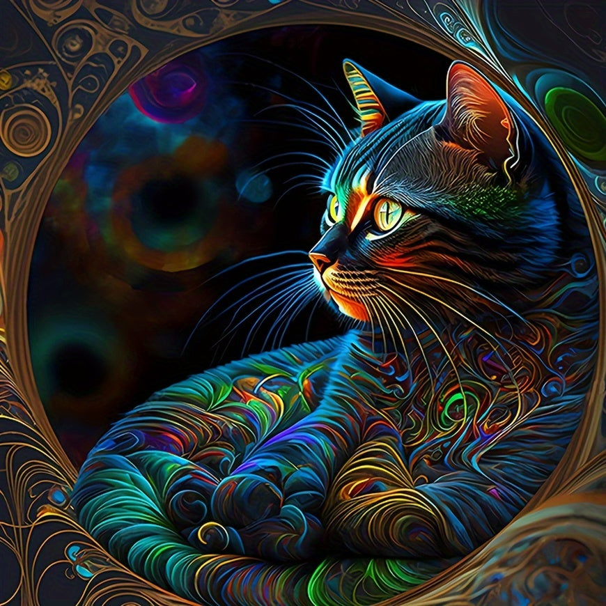 Cat ‘Luminous Fur’ - Wooden Jigsaw Puzzle - A3  - Wooden Gift Packaging - image 0