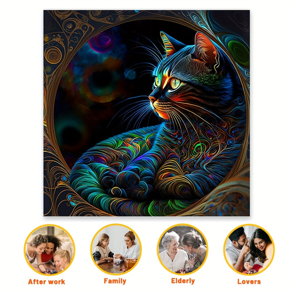 Cat ‘Luminous Fur’ - Wooden Jigsaw Puzzle - image 4