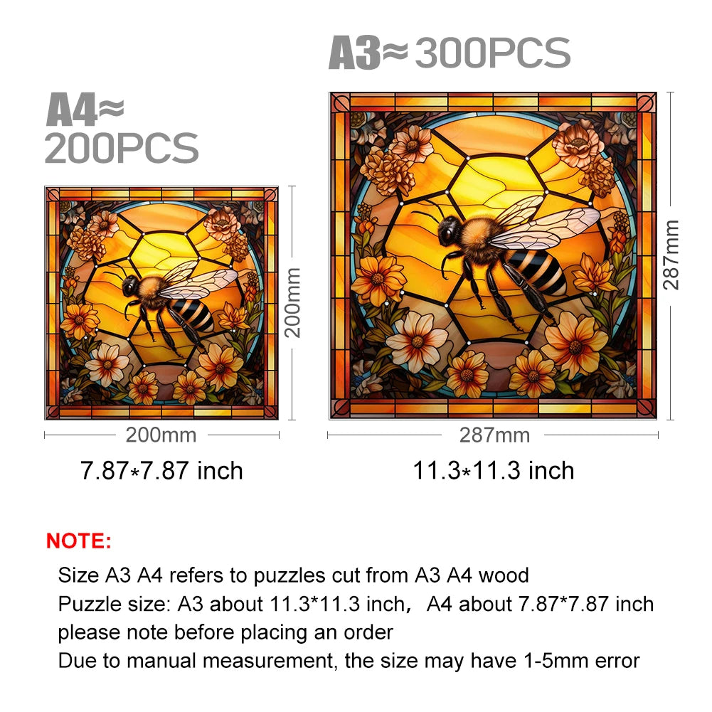 Garden Bee Sign -Wooden Jigsaw Puzzle - image 2