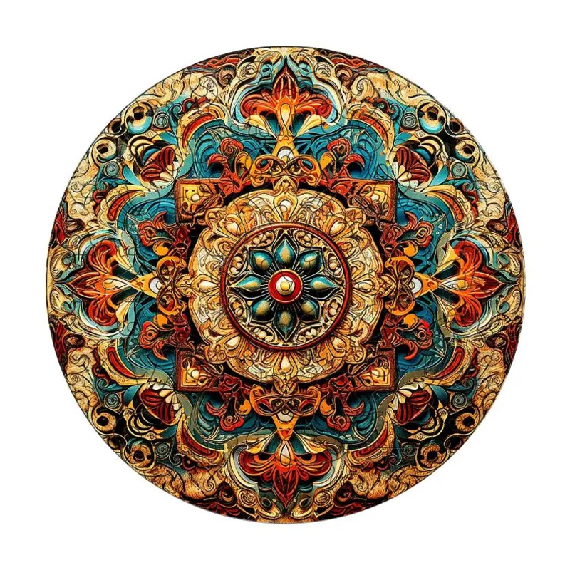 Mandala ‘Royal Flower’ - Wooden Jigsaw Puzzle - A3 - image 0