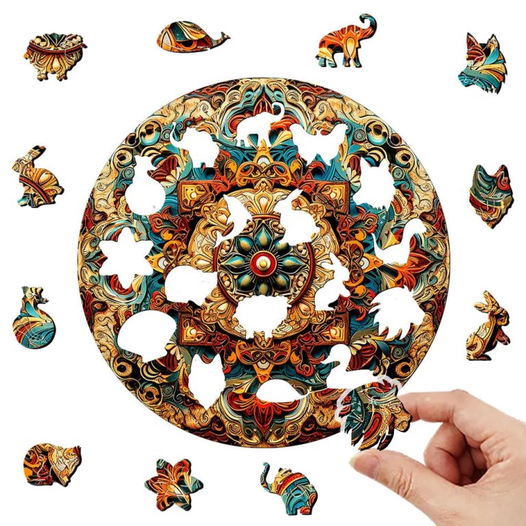 Mandala ‘Royal Flower’ - Wooden Jigsaw Puzzle - image 1
