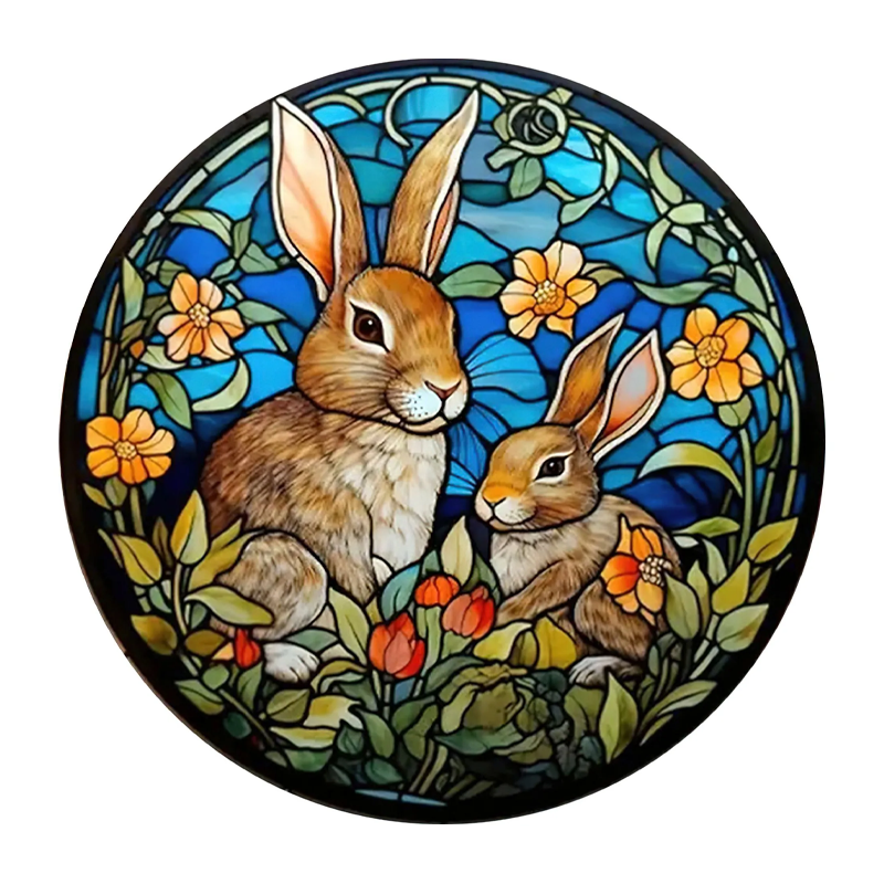 Easter Bunny Among Flowers - Wooden Jigsaw Puzzle - A3  - Wooden Gift Packaging - image 0