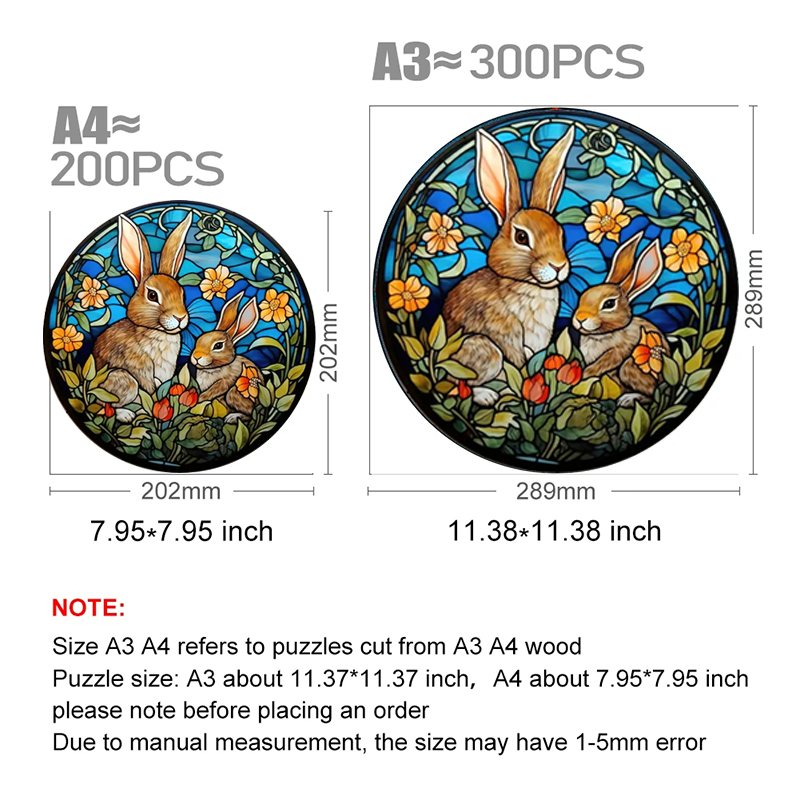 Easter Bunny Among Flowers - Wooden Jigsaw Puzzle - image 2