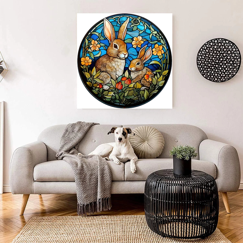 Easter Bunny Among Flowers - Wooden Jigsaw Puzzle - image 5