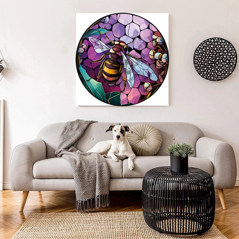 Purple Garden Bee - Wooden Jigsaw Puzzle - image 4