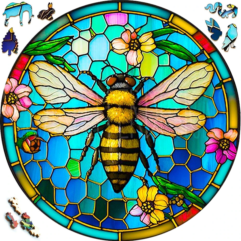 Garden Bee - Wooden Jigsaw Puzzle - image 1