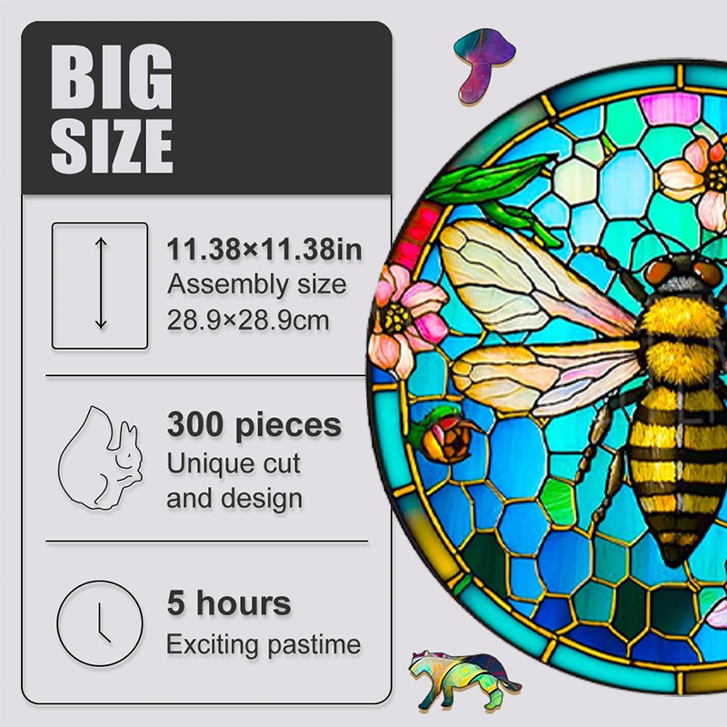Garden Bee - Wooden Jigsaw Puzzle - image 3