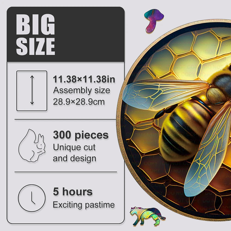 Honey Bee - Wooden Jigsaw Puzzle - image 3