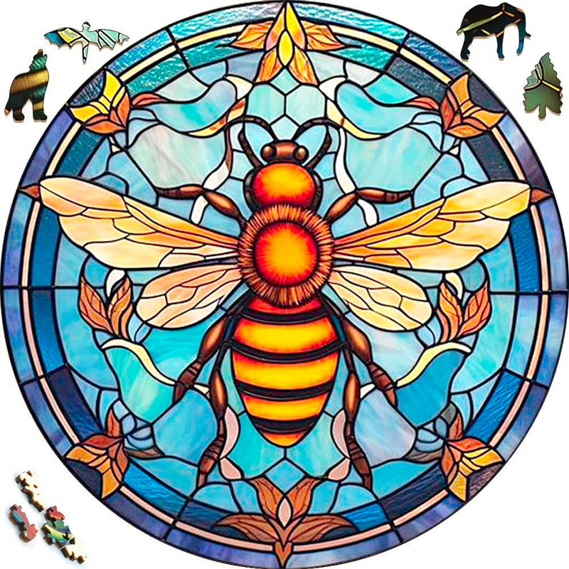Bright Bee - Wooden Jigsaw Puzzle - image 1