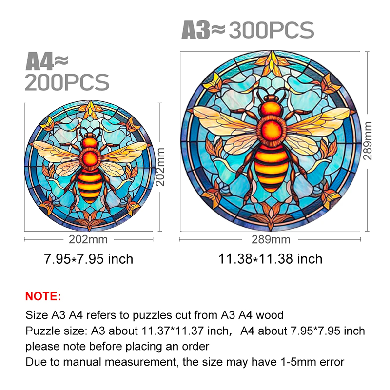 Bright Bee - Wooden Jigsaw Puzzle - image 2