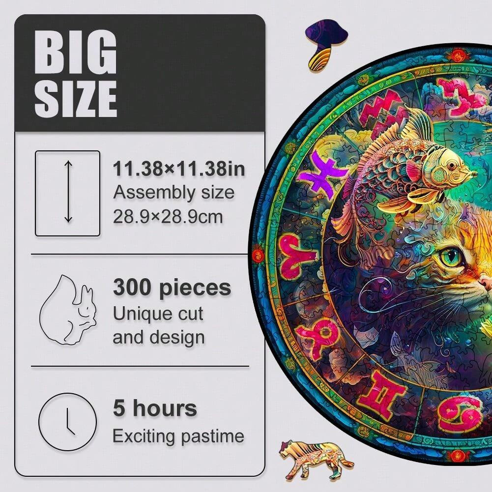 Twelve Constellations | Pisces - Wooden Jigsaw Puzzle - image 4