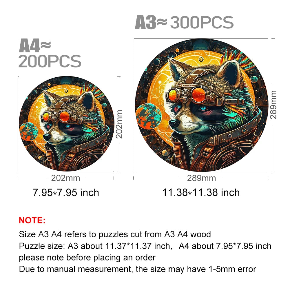 Mechanical Space Wolf - Wooden Jigsaw Puzzle - image 2