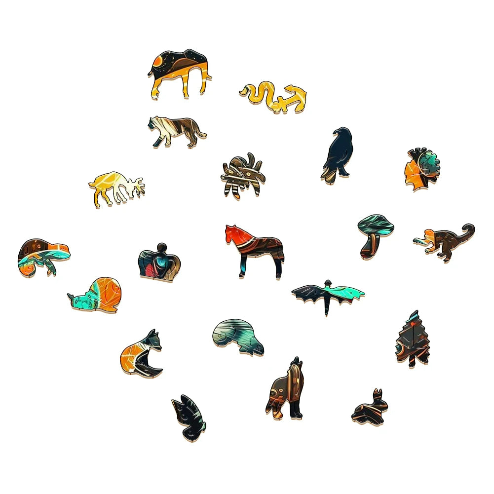 Mechanical Space Wolf - Wooden Jigsaw Puzzle - image 3