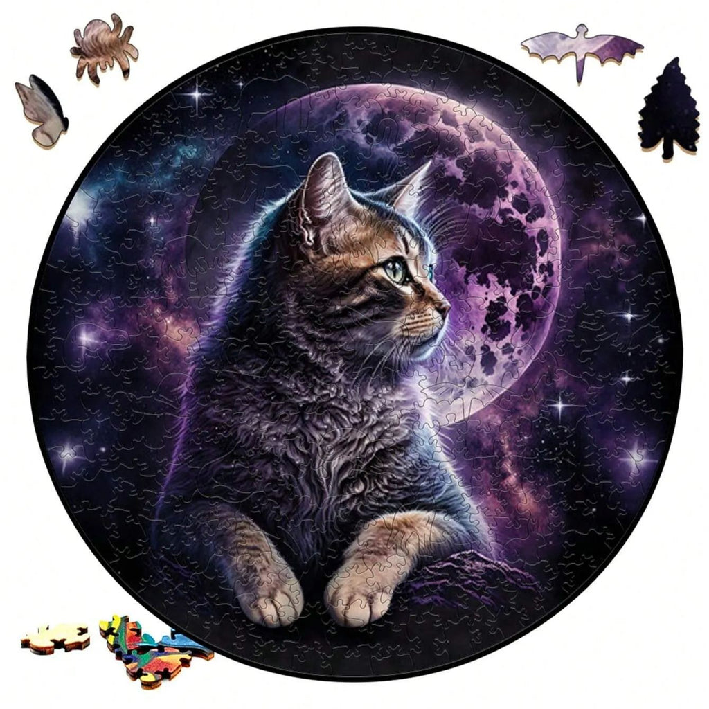  Mysterious Handsome Cat - Wooden Jigsaw Puzzle - image 1