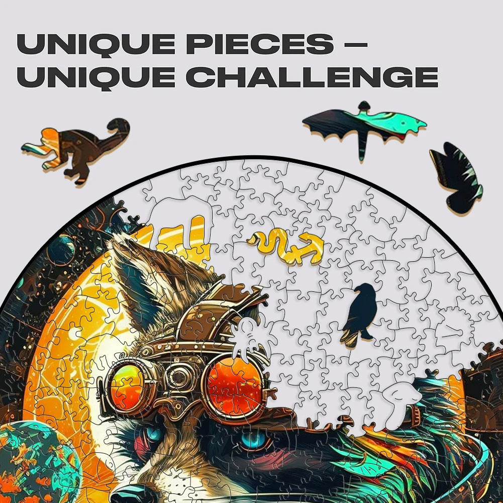 Mechanical Space Wolf - Wooden Jigsaw Puzzle - image 5
