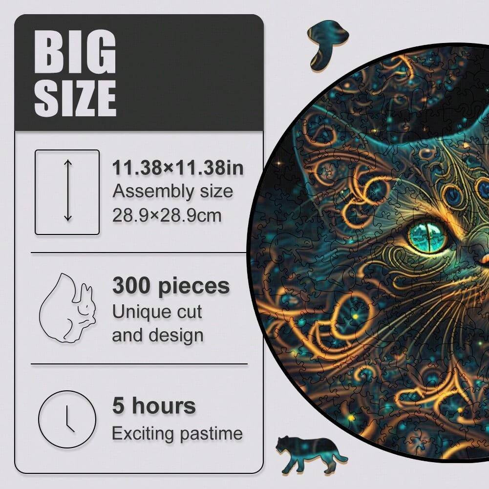 Mysterious Cat - Wooden Jigsaw Puzzle - image 4