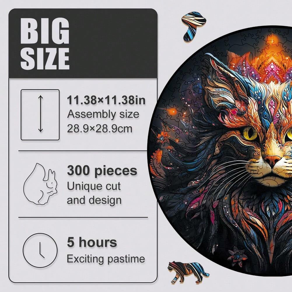 Mandala Cat - Wooden Jigsaw Puzzle - image 4