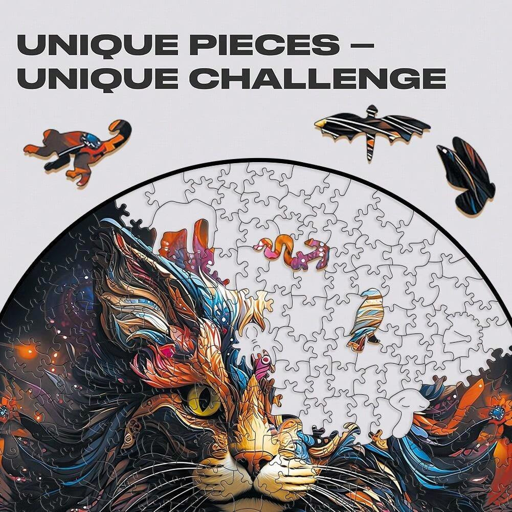 Mandala Cat - Wooden Jigsaw Puzzle - image 3