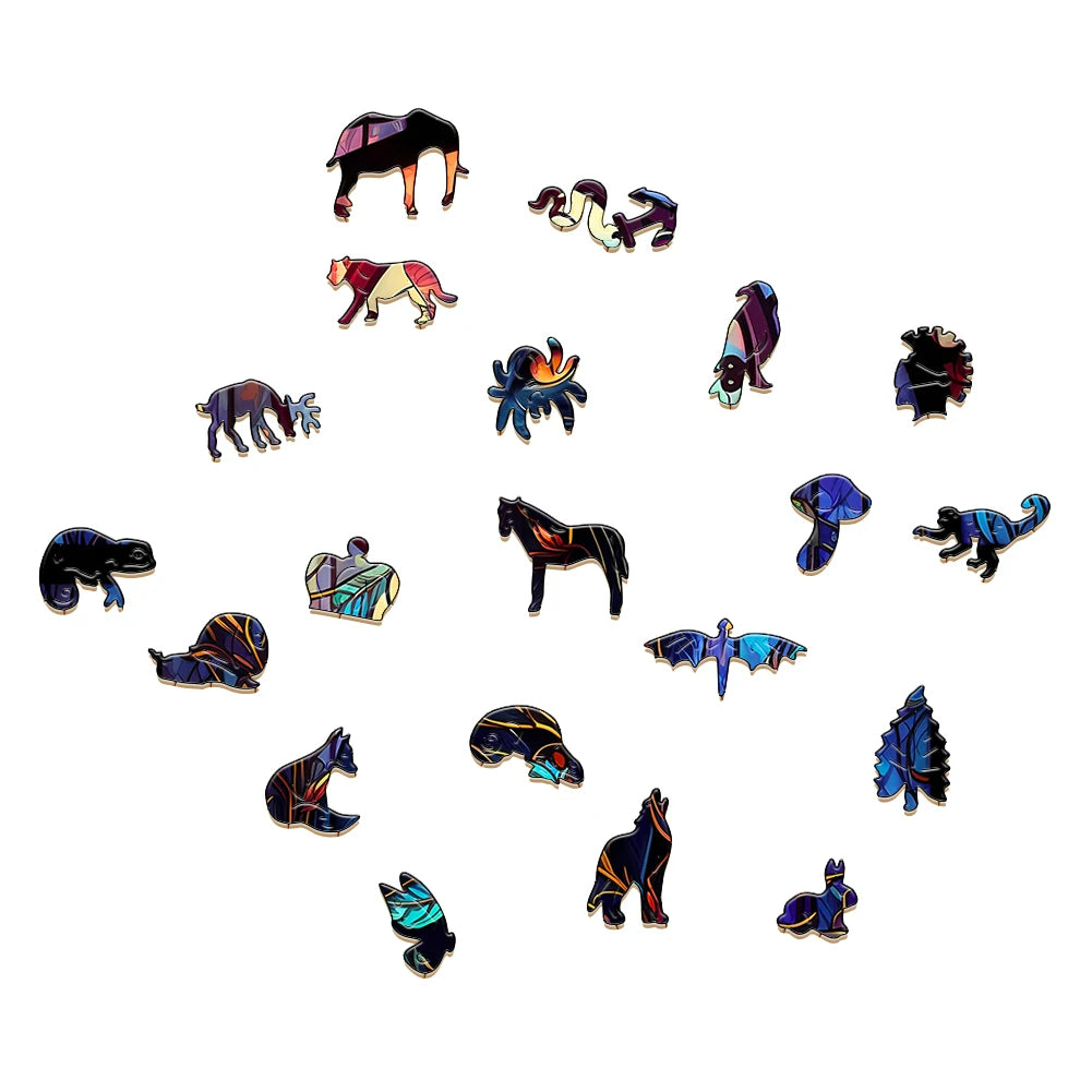 Mysterious Gorgeous Cat - Wooden Jigsaw Puzzle - image 3