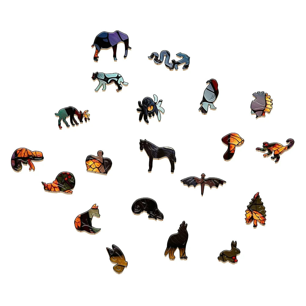 Mysterious Black Cat - Wooden Jigsaw Puzzle - image 3