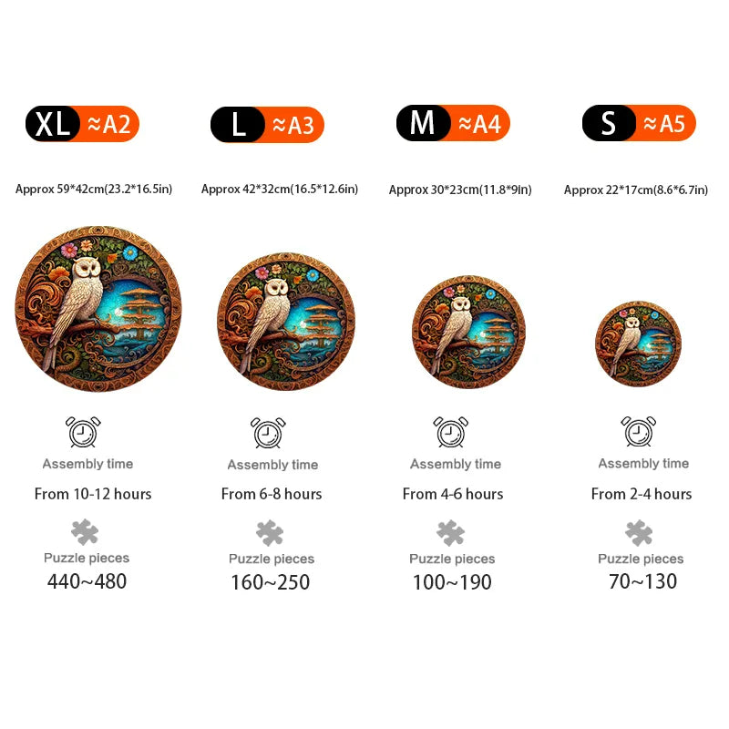 White Owl - Wooden Jigsaw Puzzles - image 2