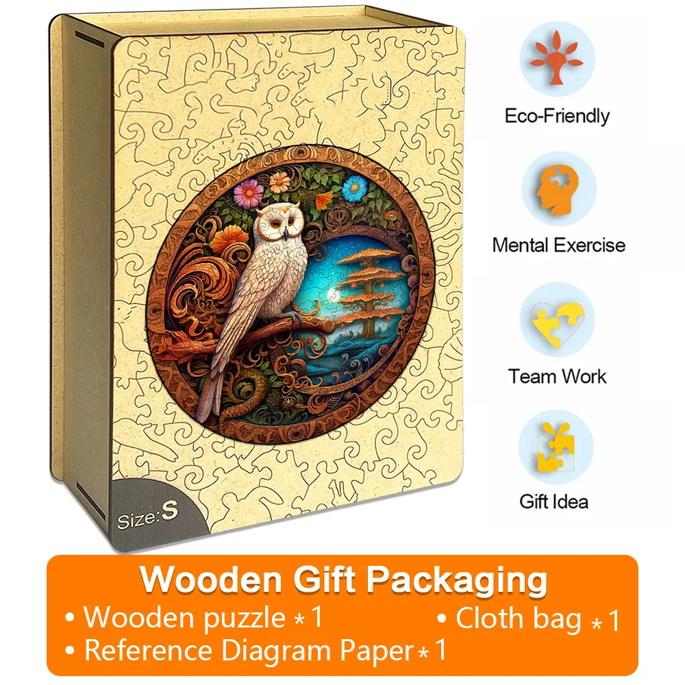 White Owl - Wooden Jigsaw Puzzles - image 5