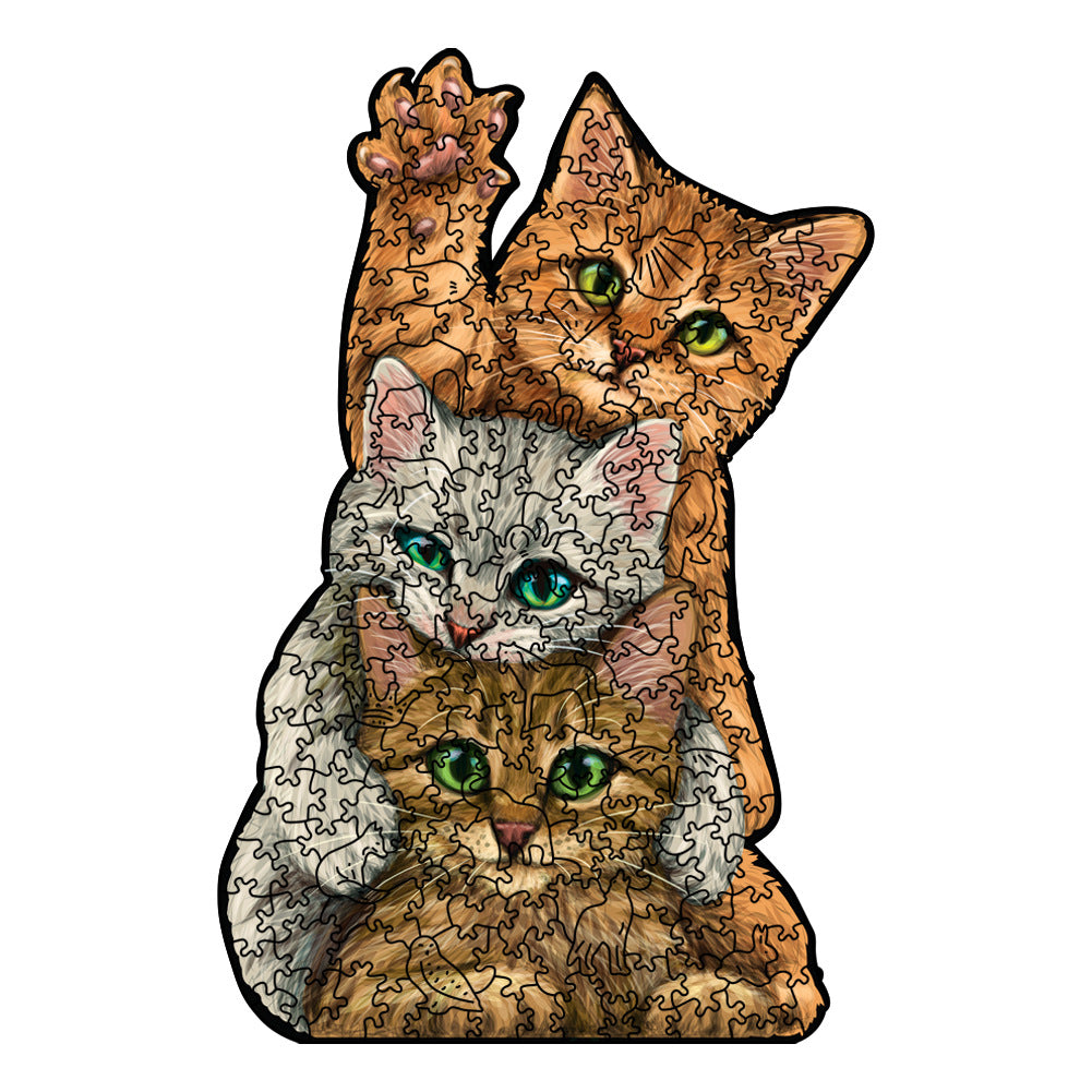 3 Little Kittens - Wooden Jigsaw Puzzle - A3  - Wooden Gift Packaging - image 0