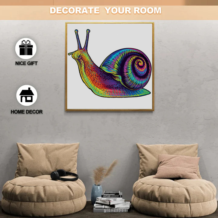 Multicolored Snail - Wooden Jigsaw Puzzle - image 5