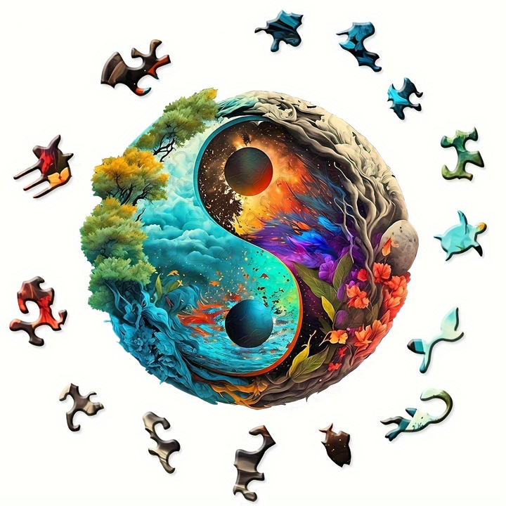 Yin Yang Forest - Wooden Jigsaw Puzzle - image 1