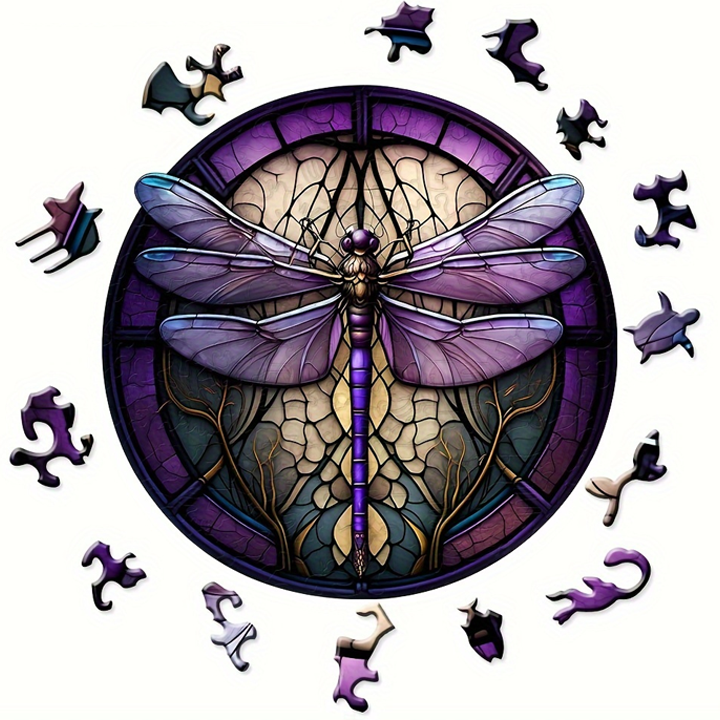 Dragonfly Outside The Window Wooden Jigsaw Puzzle - image 1