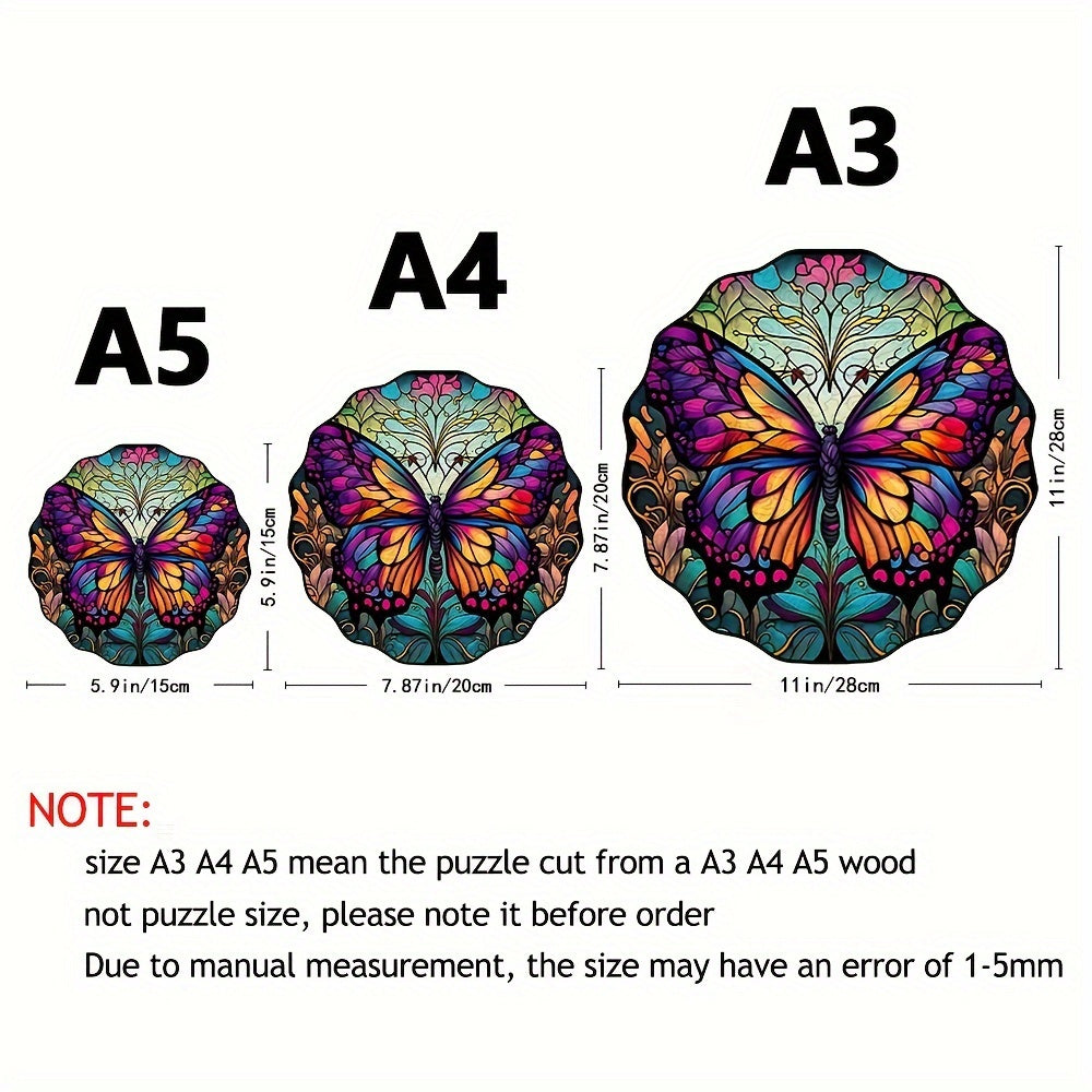 Colorful Butterfly - Wooden Jigsaw Puzzle - image 1