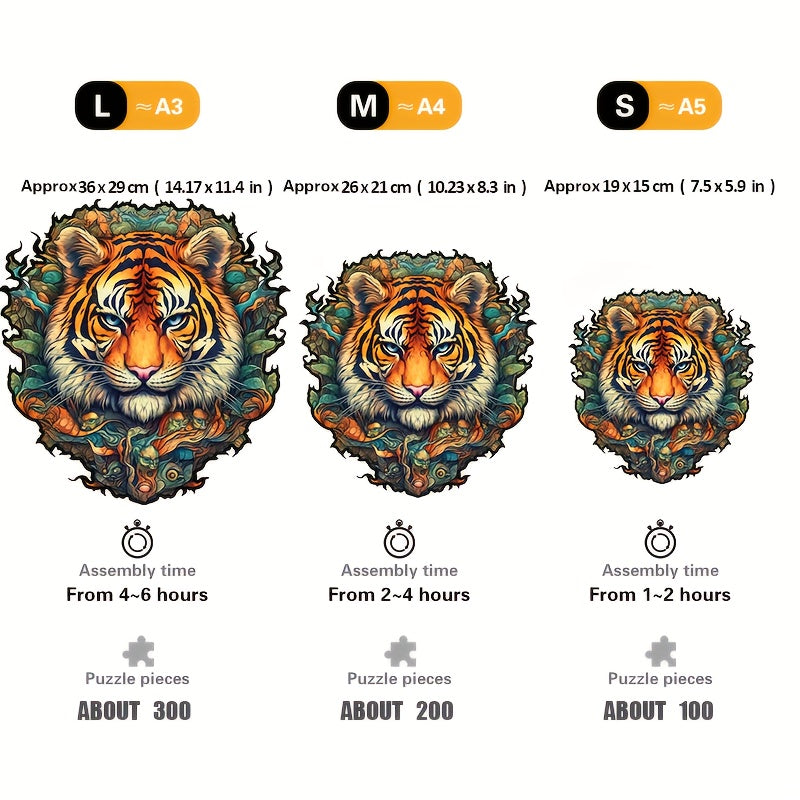 Tiger ‘King of the Jungle’ - Wooden Jigsaw Puzzle - image 2