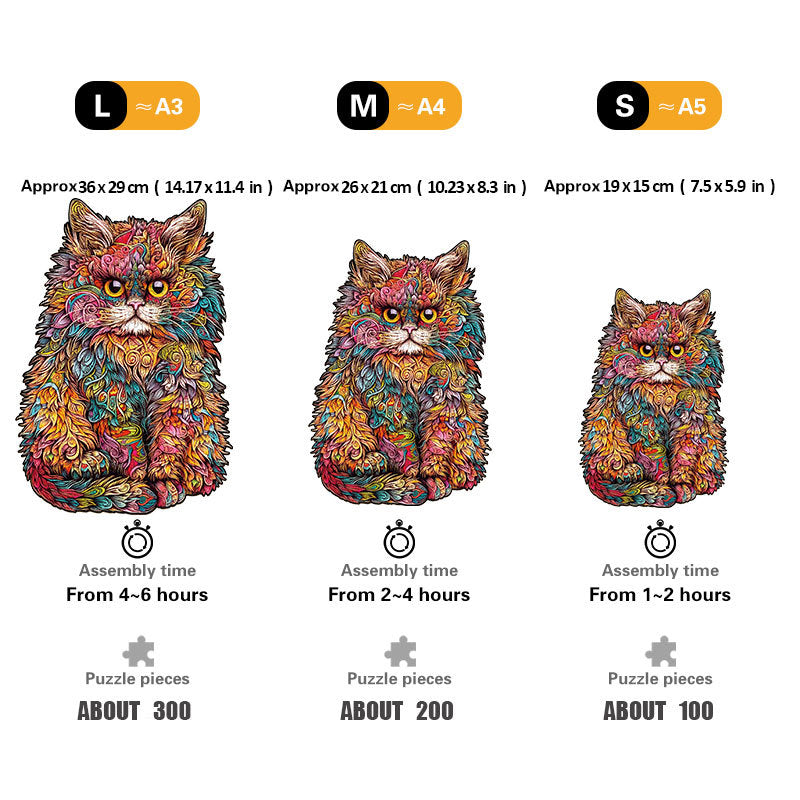 Persian Cat - Wooden Jigsaw Puzzle - image 2