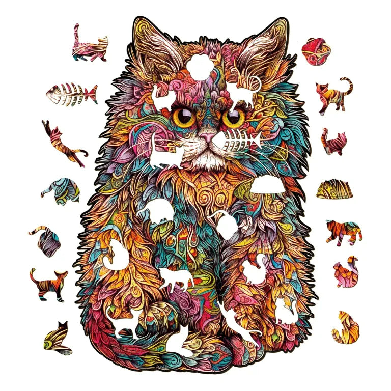 Persian Cat - Wooden Jigsaw Puzzle - image 1
