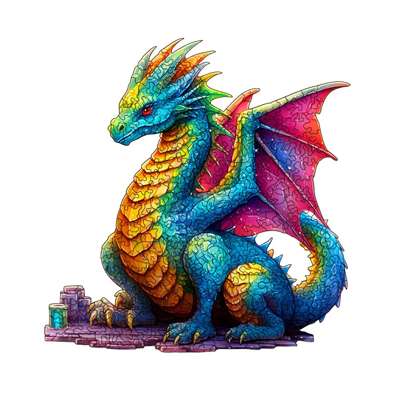 Red-eyed Wyvern - Wooden Jigsaw Puzzles - image 0