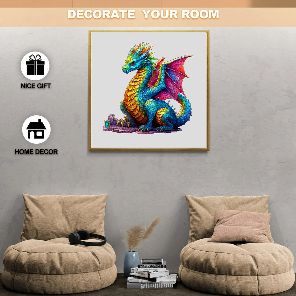 Red-eyed Wyvern - Wooden Jigsaw Puzzles - image 3