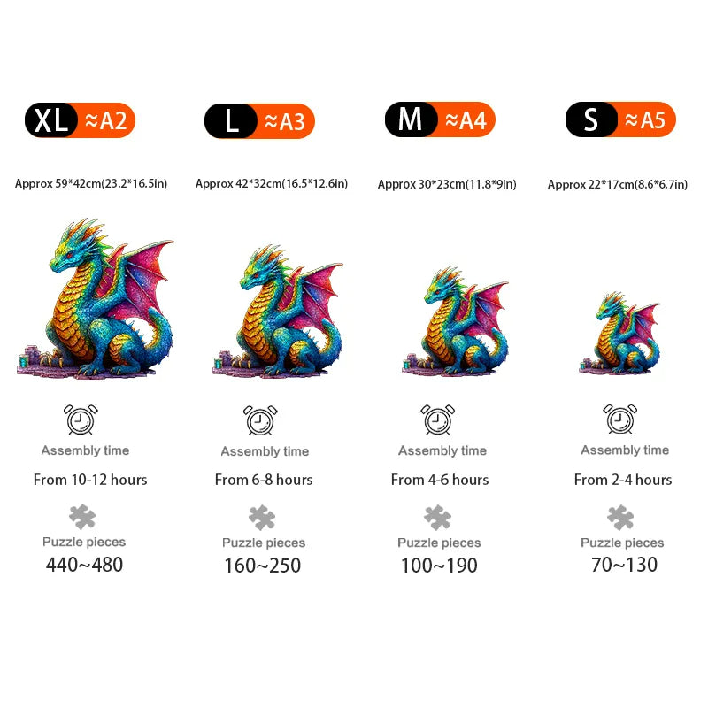 Red-eyed Wyvern - Wooden Jigsaw Puzzles - image 2