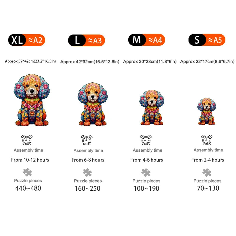 Petal Dog - Wooden Jigsaw Puzzles - image 1