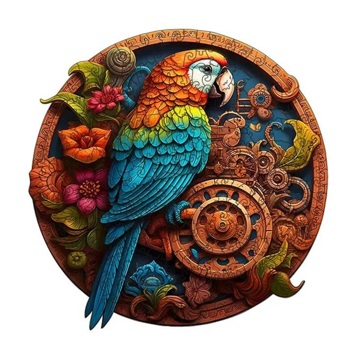 Gear Parrot - Wooden Jigsaw Puzzles - image 0