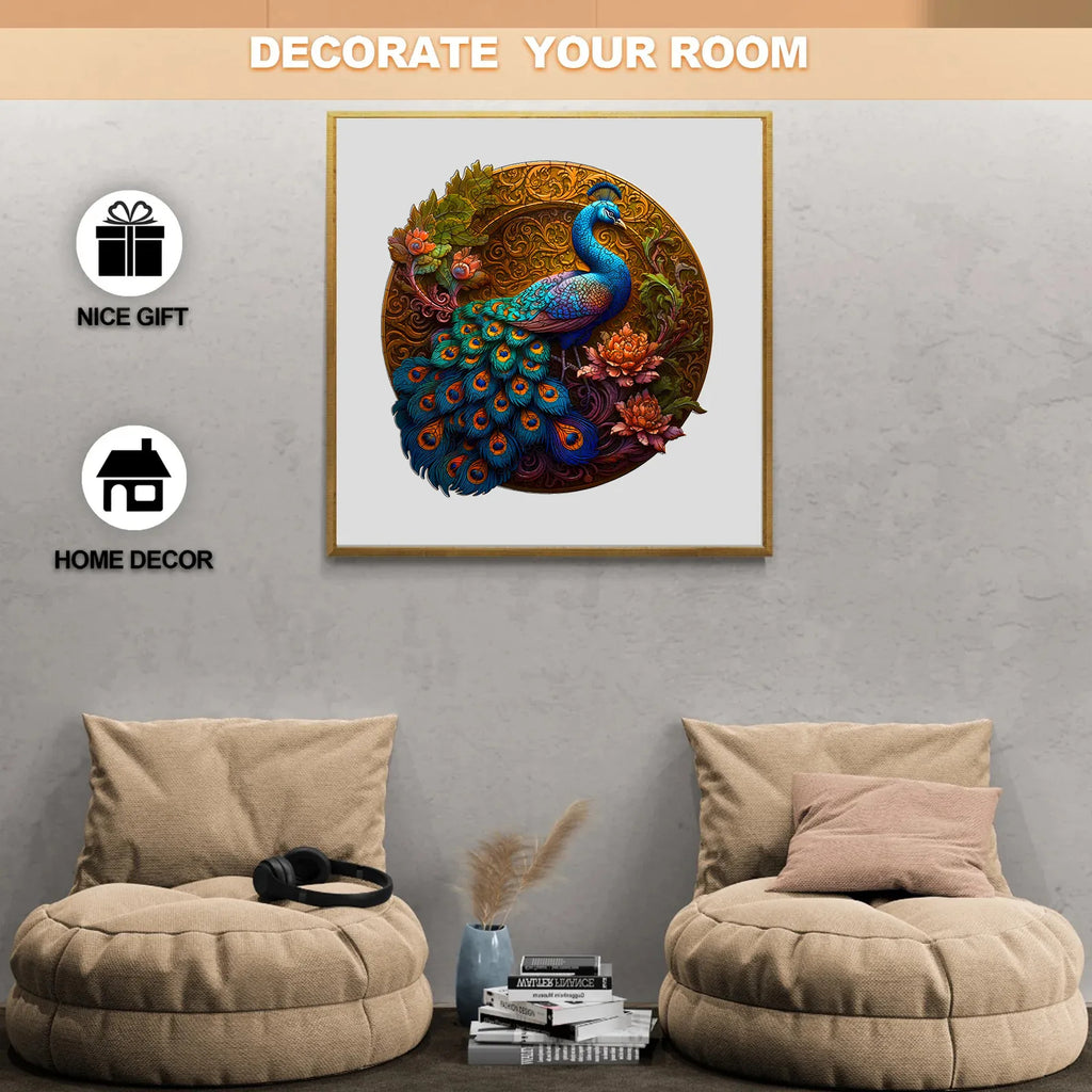 Peacock Peony - Wooden Jigsaw Puzzles - image 3