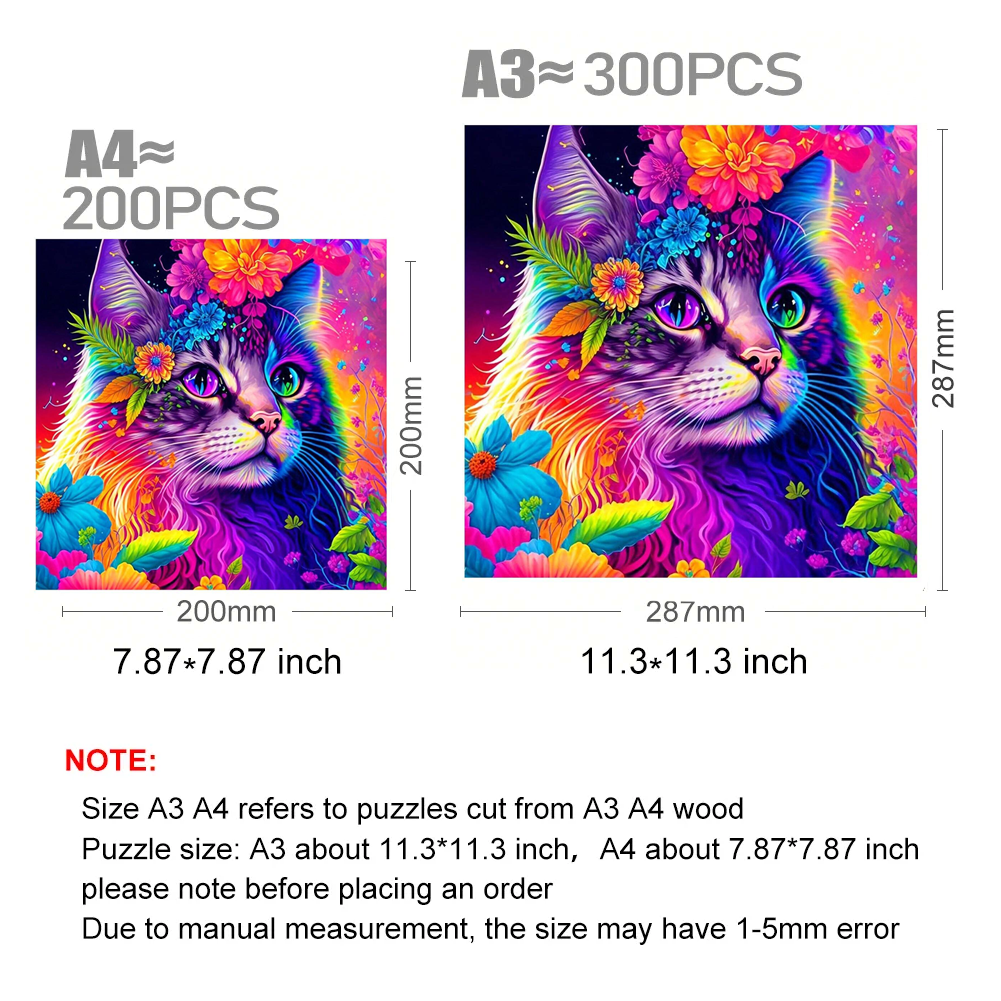 Flower Cat - Wooden Jigsaw Puzzle - image 2