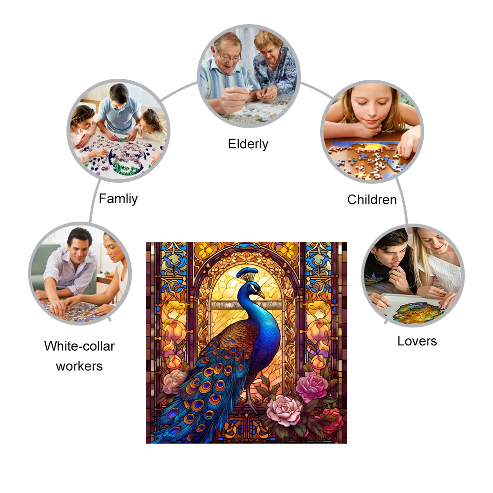 Peacock sign - Wooden Jigsaw Puzzle - image 3