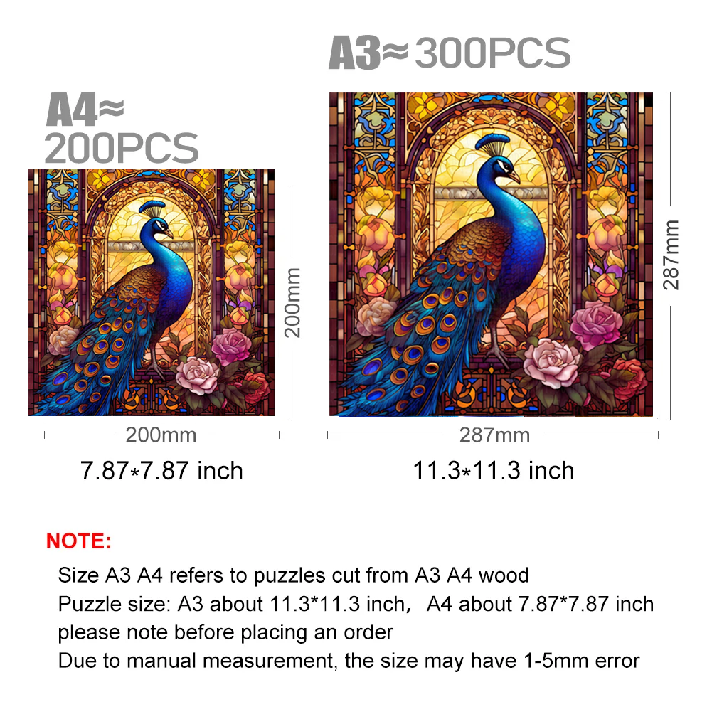 Peacock sign - Wooden Jigsaw Puzzle - image 2