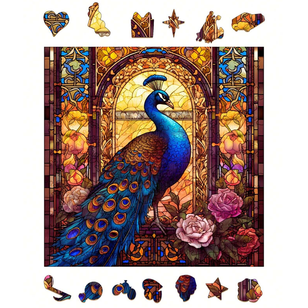 Peacock sign - Wooden Jigsaw Puzzle - image 1