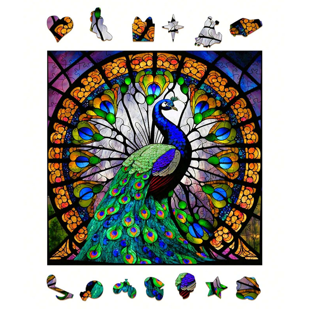 Beautiful Peacock - Wooden Jigsaw Puzzle - image 1