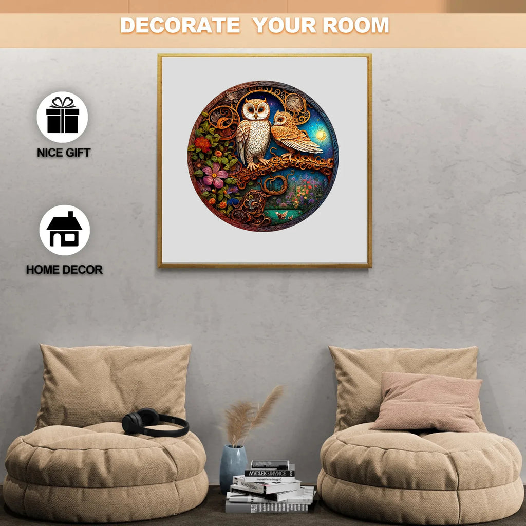 Owl Couple - Wooden Jigsaw Puzzles - image 3