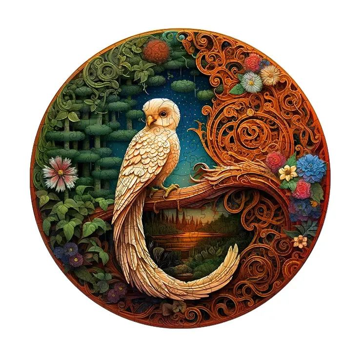 Star Moon Owl - Wooden Jigsaw Puzzles - image 0