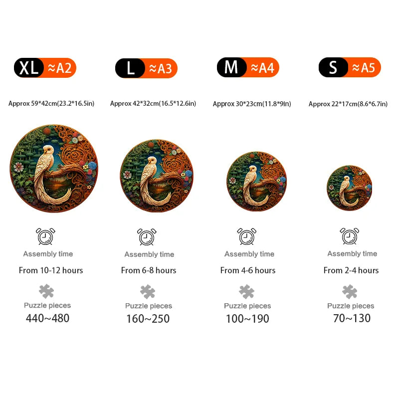 Star Moon Owl - Wooden Jigsaw Puzzles - image 2