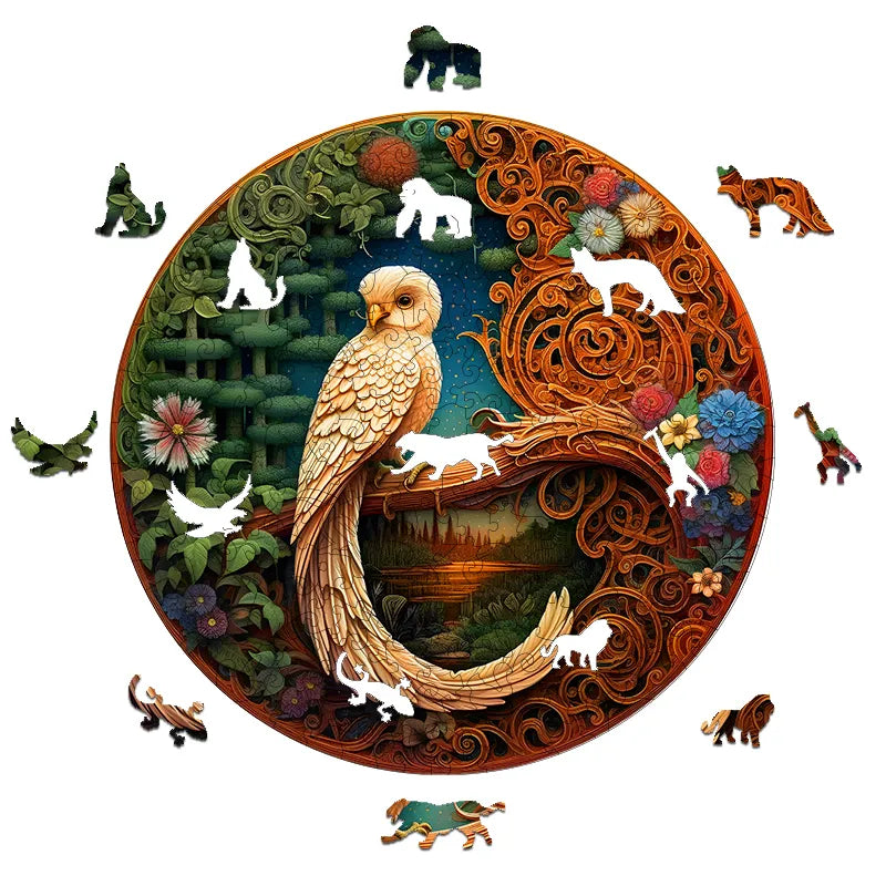 Star Moon Owl - Wooden Jigsaw Puzzles - image 1