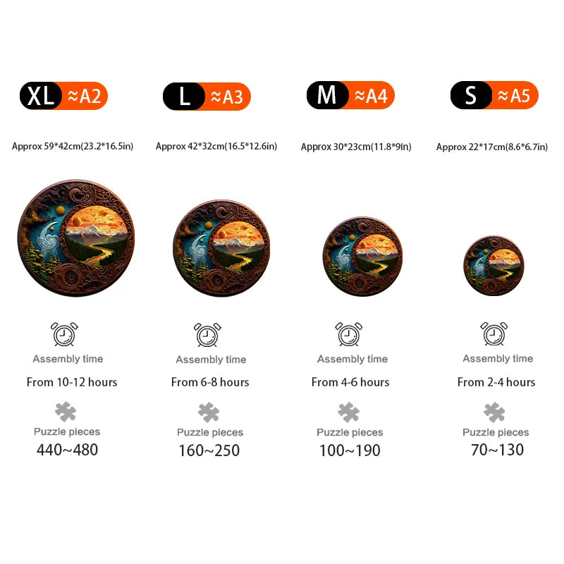 Yin Yang Wood Carving - Wooden Jigsaw Puzzles - image 2